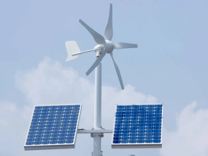 Hệ thống Hybrid Solar-Wind và lưu trữ trong thiết kế chiếu sáng năng lượng mặt trời