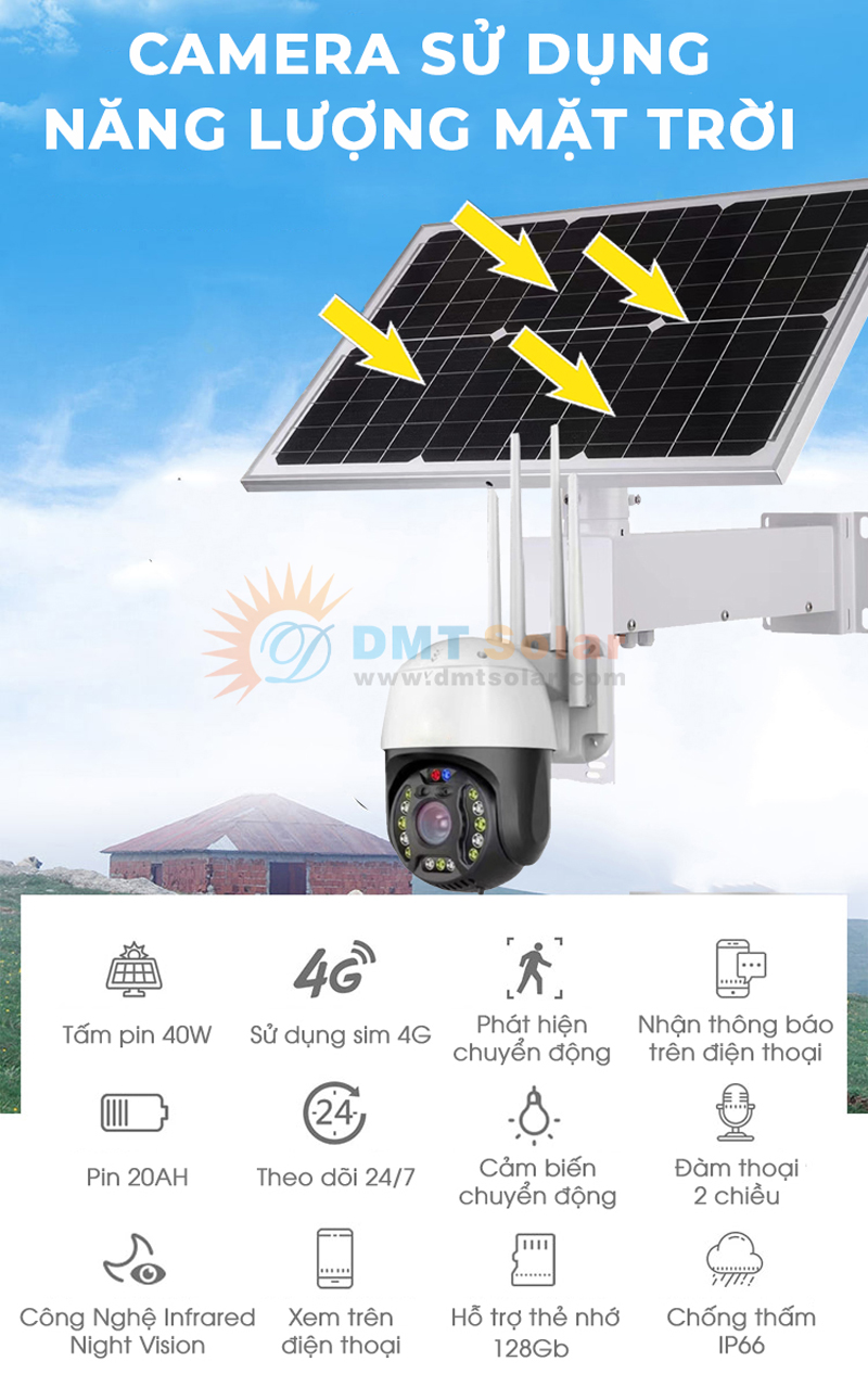 Camera năng lượng mặt trời 4G