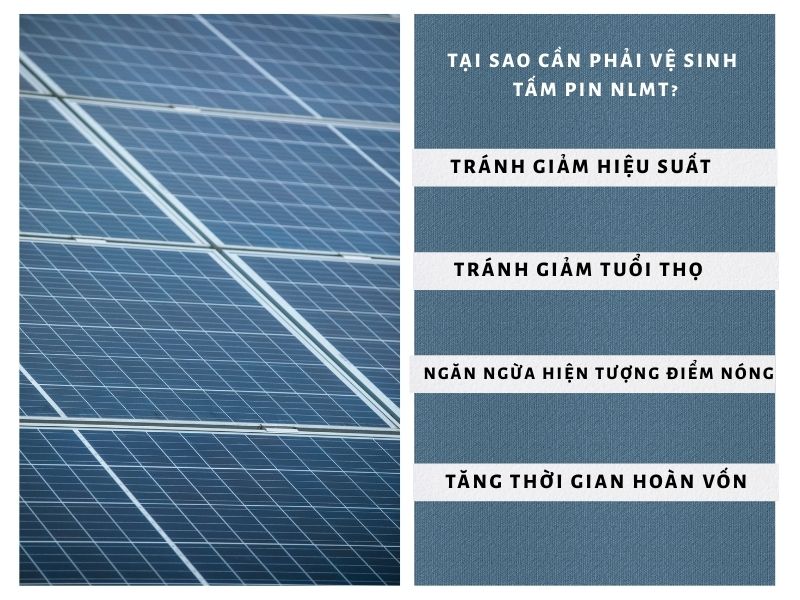 Lý do nên vệ sinh tấm pin năng lượng mặt trời