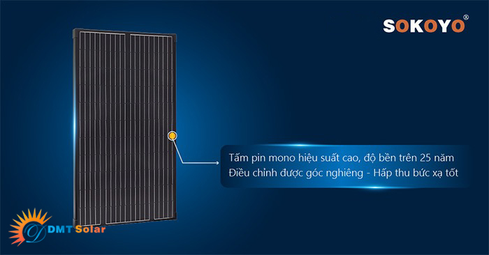 Tấm pin mono đèn năng lượng mặt trời 60W