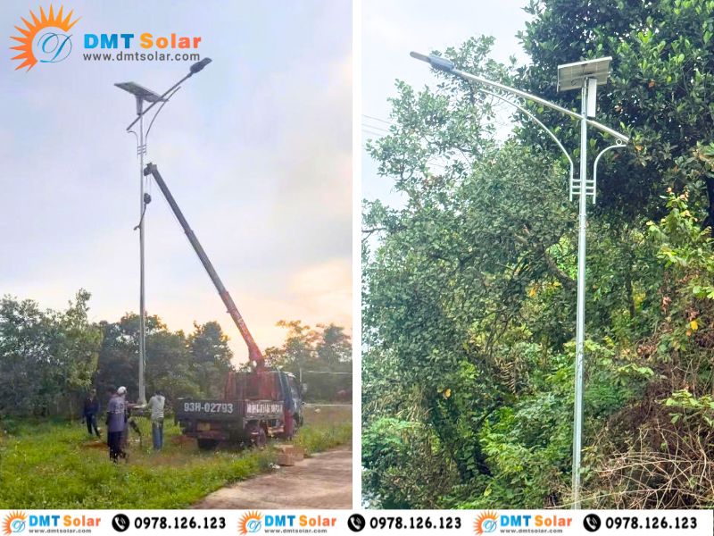 Dự &aacute;n chiếu s&aacute;ng đ&egrave;n đường n&ocirc;ng th&ocirc;n được thực hiện bởi DMT Solar