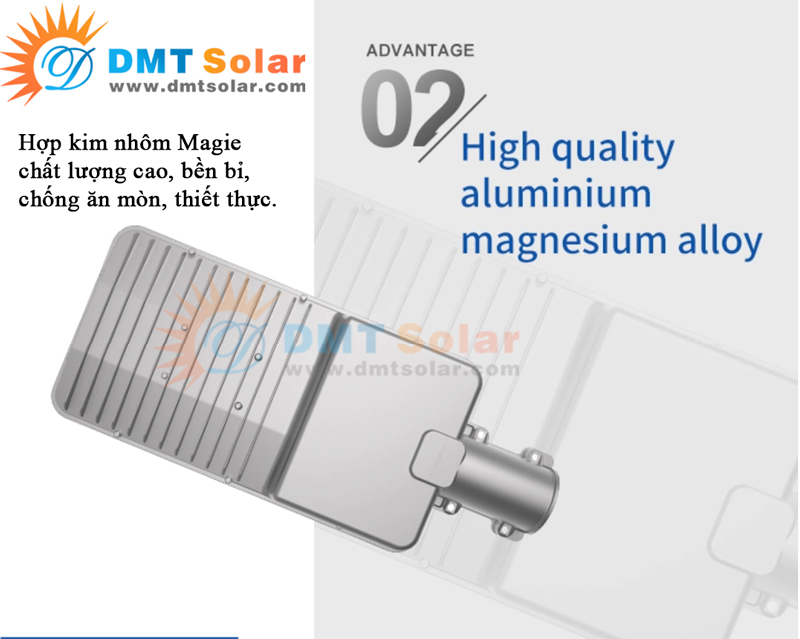 Đèn đường năng lượng mặt trời Blue Carbon 20W - Vỏ nhôm