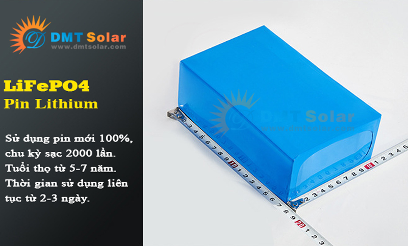 Đèn năng lượng mặt trời liền thể cao cấp 30W - Pin LiFePO4