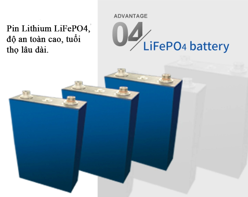 Pin LiFePO4 Đèn đường năng lượng mặt trời 120W cao cấp KingLight 3.0P