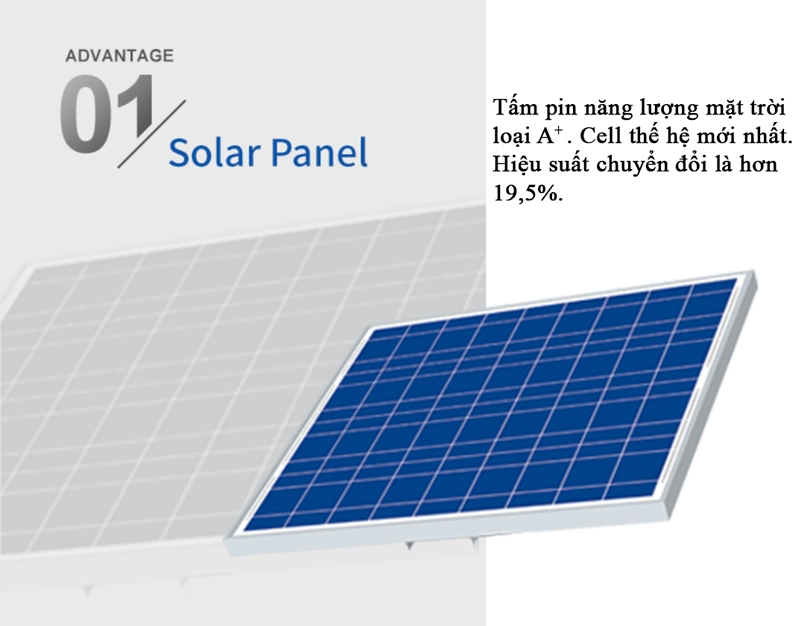 Panel Đèn đường năng lượng mặt trời 120W cao cấp KingLight 3.0P