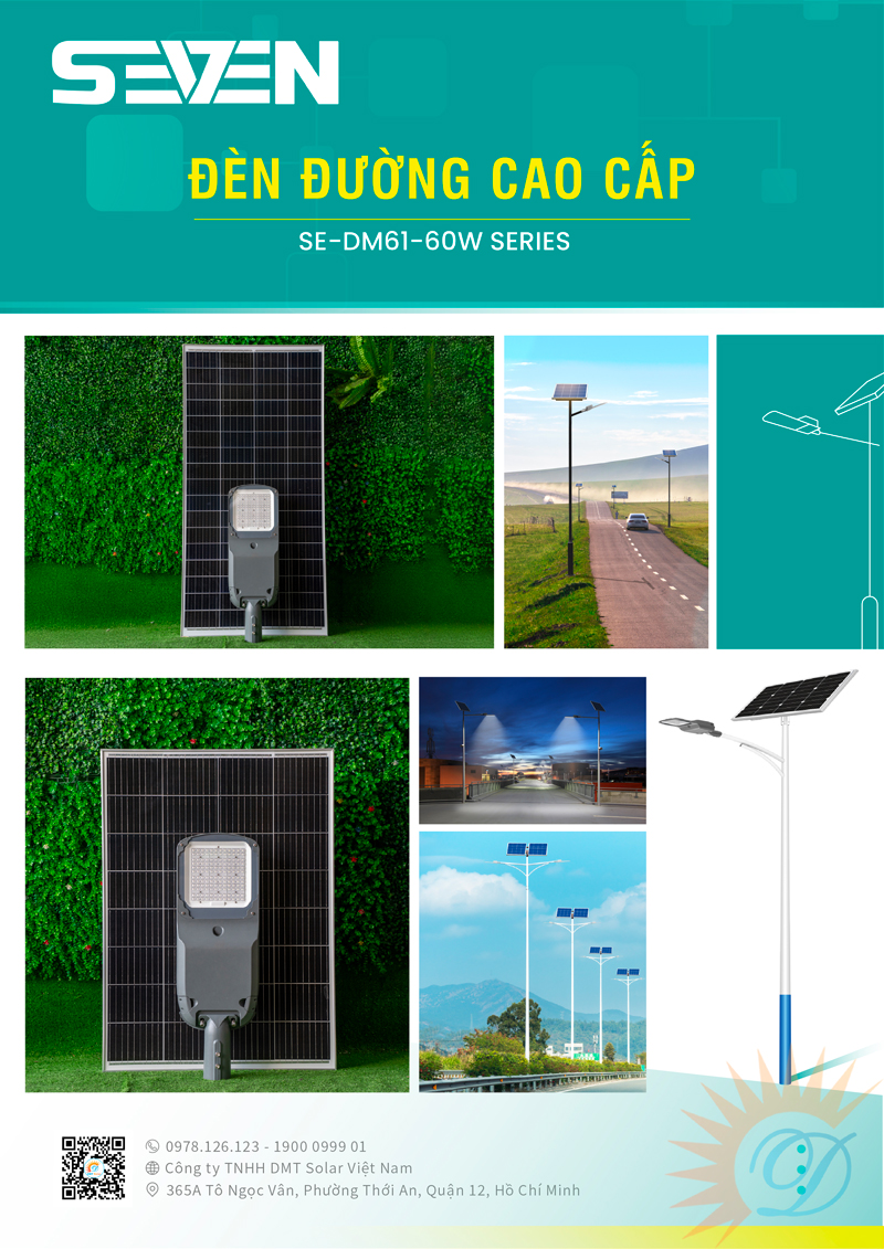 Catalogue đèn đường năng lượng mặt trời 60W DM61-3