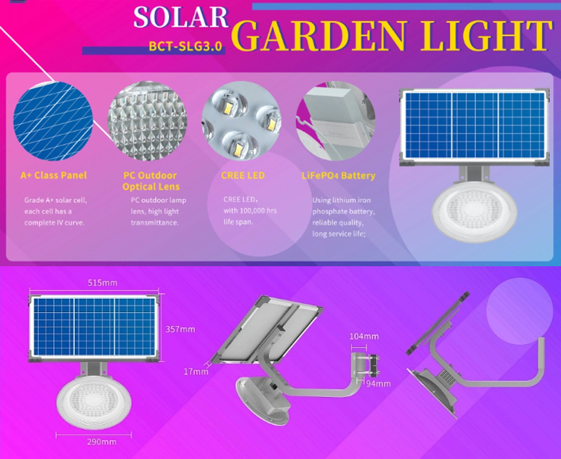 Đèn sân vườn năng lượng mặt trời Euler Energy OLV-OLG 3.0