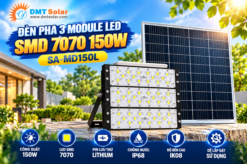 Đ&egrave;n pha 3 Module LED SMD 7070 150W 