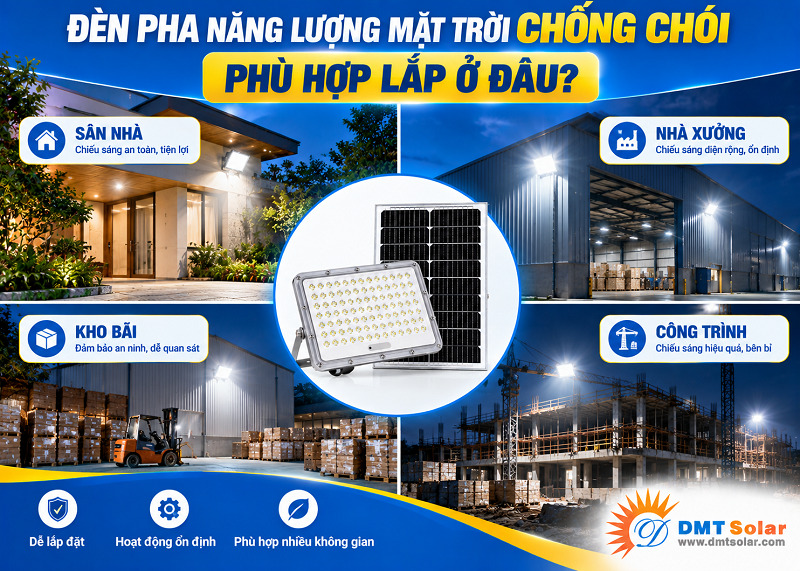 Đ&egrave;n năng lượng mặt trời chống l&oacute;a sở hữu t&iacute;nh ứng dụng cực kỳ linh hoạt trong thực tế