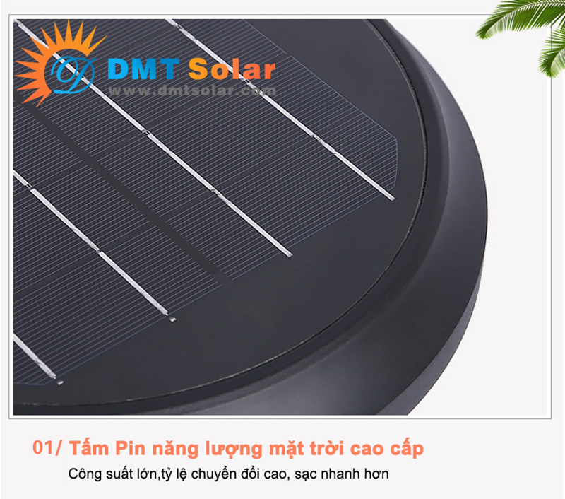 Tấm pin năng lượng mặt trời đèn trụ sân