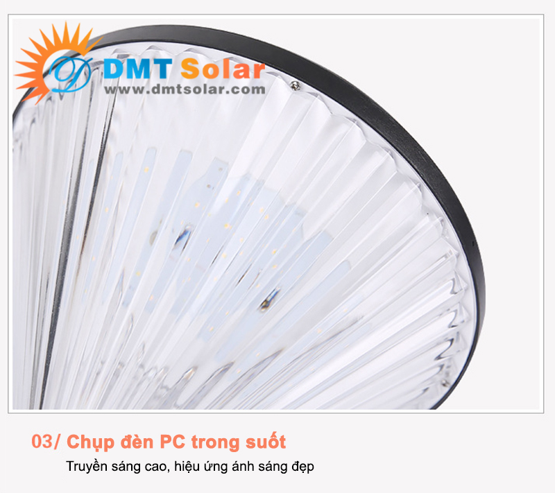 Đèn trụ sân vườn năng lượng mặt trời 75cm