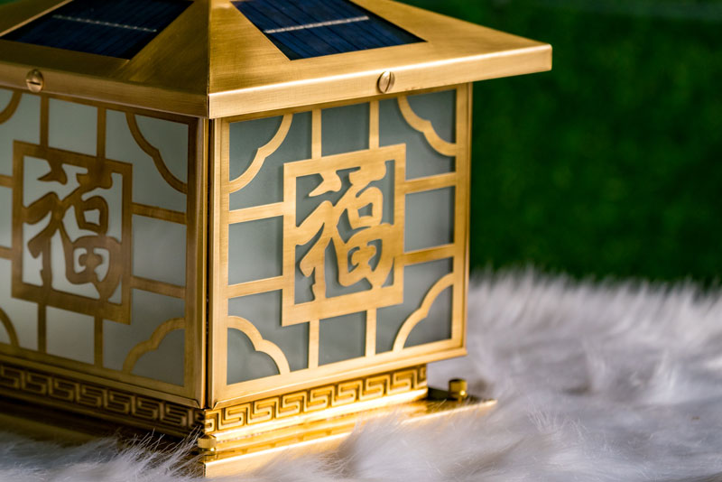 Đ&egrave;n trụ cổng đồng vu&ocirc;ng năng lượng mặt trời TCS-SA62-VD