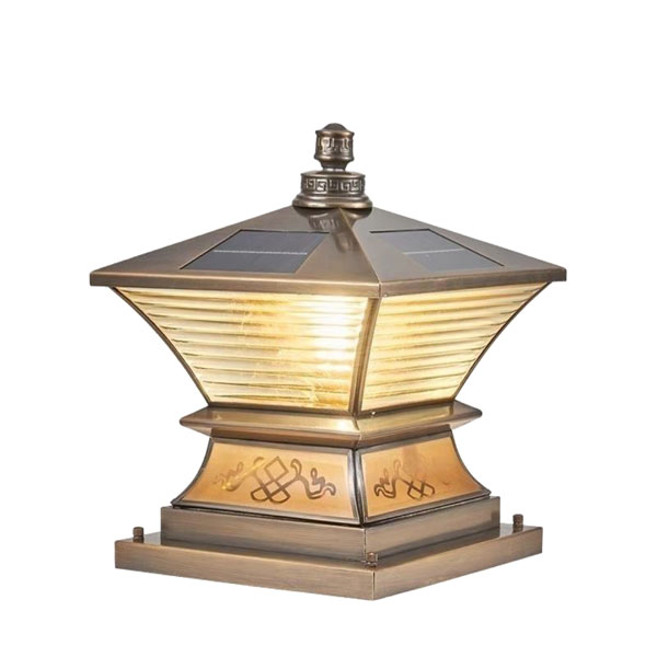 Đèn trụ cổng đồng cổ điển năng lượng mặt trời TCS-SA71-VD