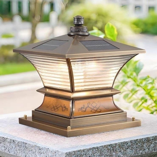 Đèn cổng bằng đổng cổ điện