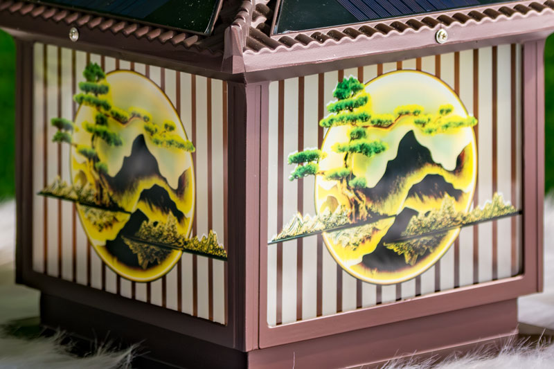 Đ&egrave;n trụ cổng năng lượng mặt trời kinh chống ố v&agrave;ng SA-TC22M-1N