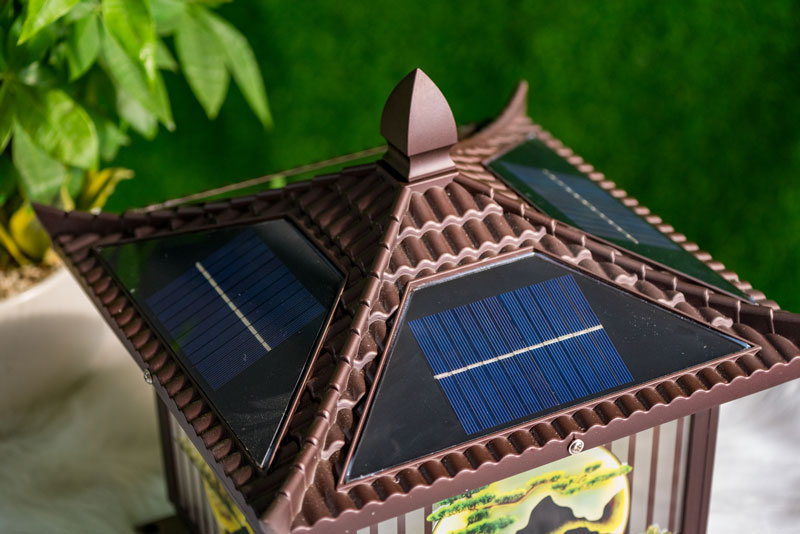 Đ&egrave;n trụ cổng năng lượng mặt trời kinh chống ố v&agrave;ng SA-TC22M-1N