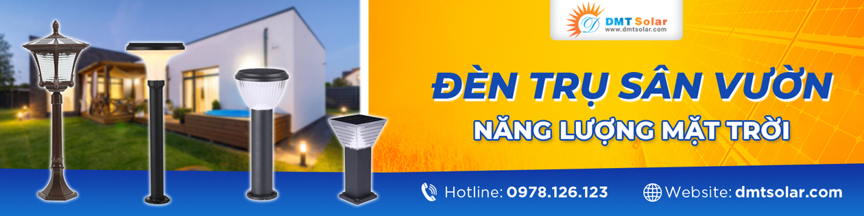Đèn trụ sân vườn năng lượng mặt trời