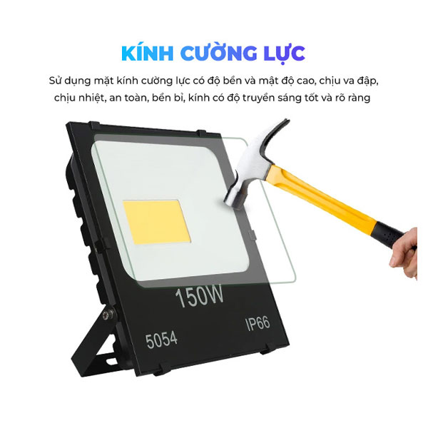 Kính cường lực Đèn pha LED giá rẻ Saco đủ công suất