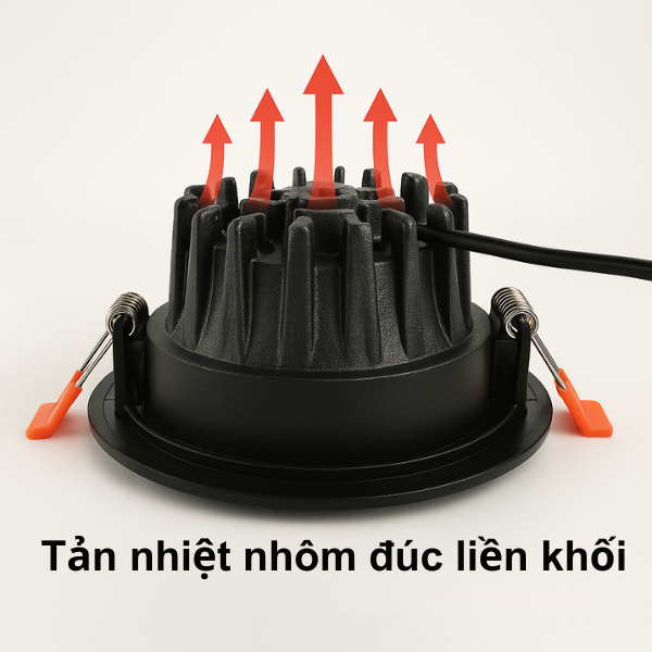 Đèn âm trần chỉnh hướng màu đen [AC-SA-AX20]