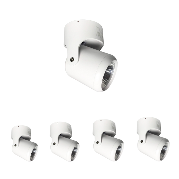 Đèn rọi ngồi mẫu [RN-SA-RN22] vỏ trắng 5W-20W | Saco