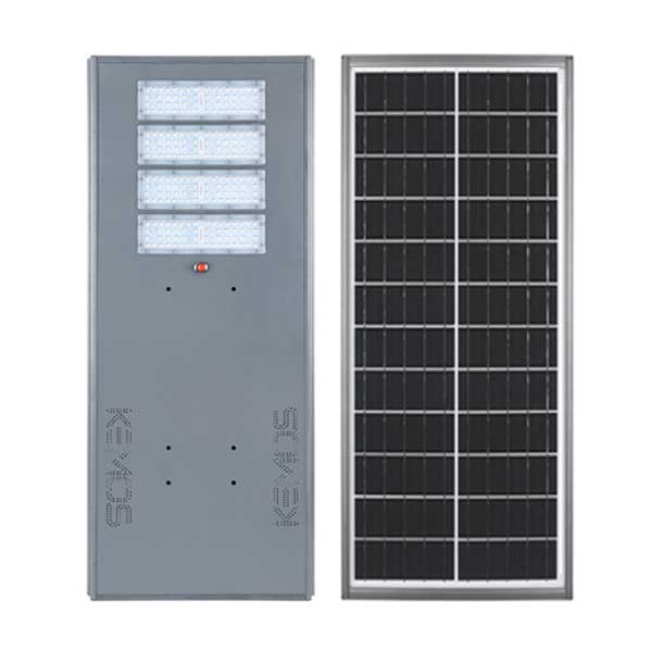 Đèn đường năng lượng mặt trời liền thể 600W cao cấp D-600BC (Tấm pin Mono) 