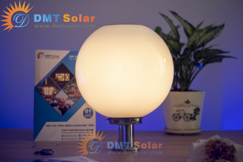 Đèn trụ cổng tròn năng lượng mặt trời DMT-TC02M (30x30)