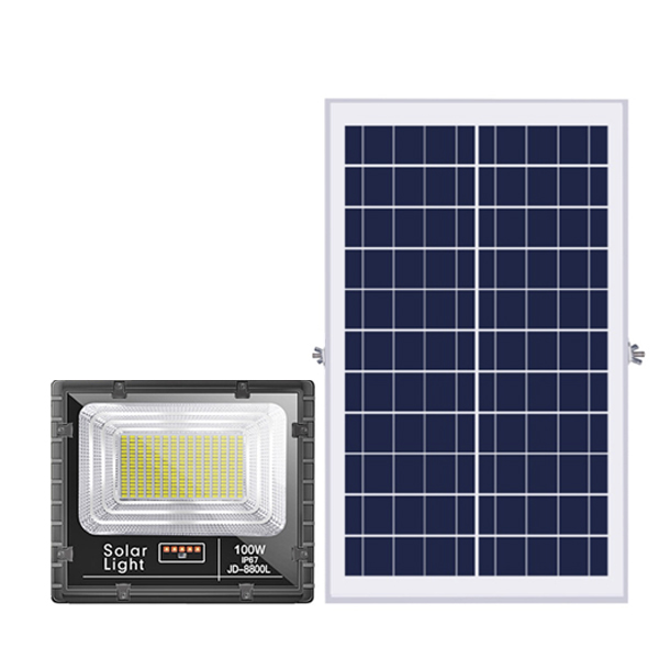 Đèn pha năng lượng mặt trời chống nước Jindian 100W JD-8800L