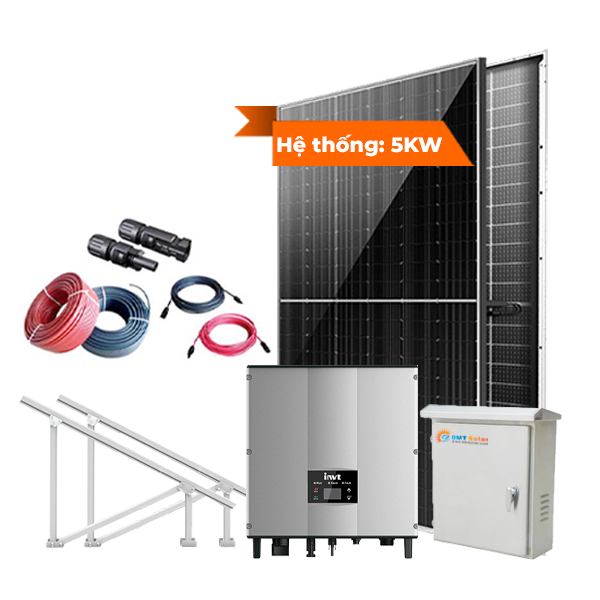 Chi phí lắp điện mặt trời 5KW hoà lưới / bám tải