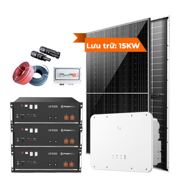 Hệ thống điện năng lượng mặt trời có lưu trữ ≥ 15KW