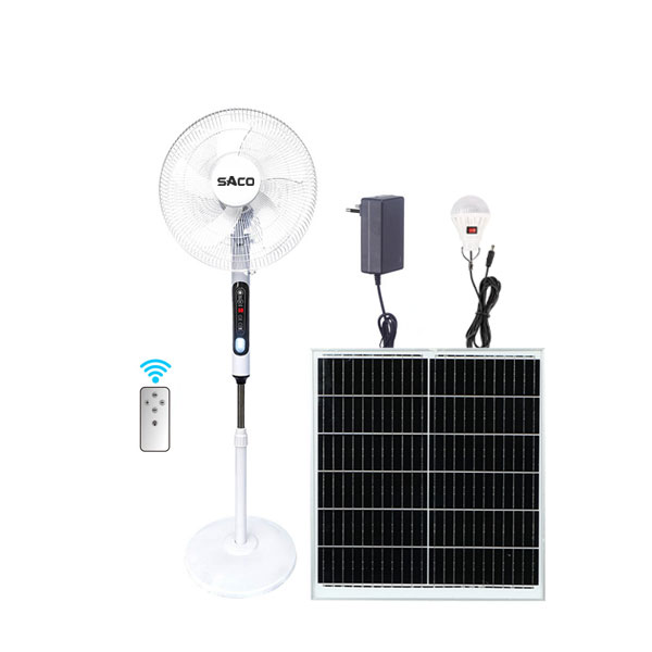 Quạt tích điện năng lượng mặt trời tích hợp đèn ngủ QS-SA006/QD [Pin Mono]