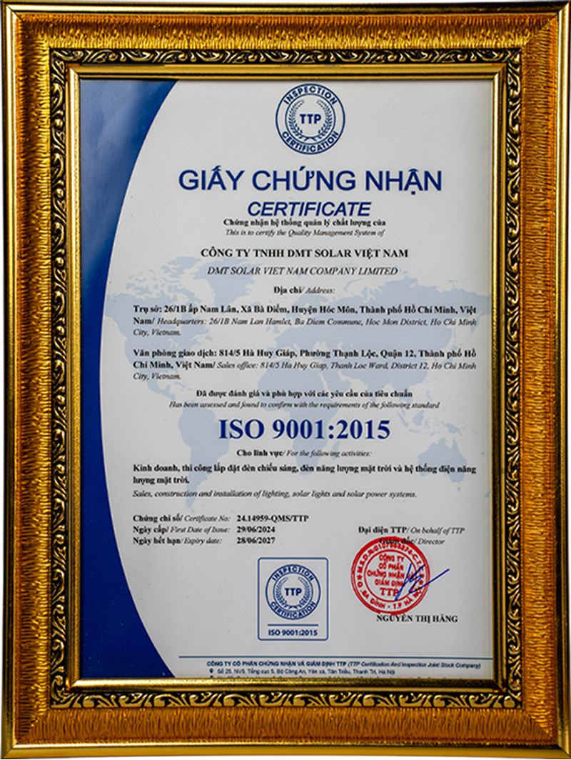 Chứng nhận ISO 9001:2015