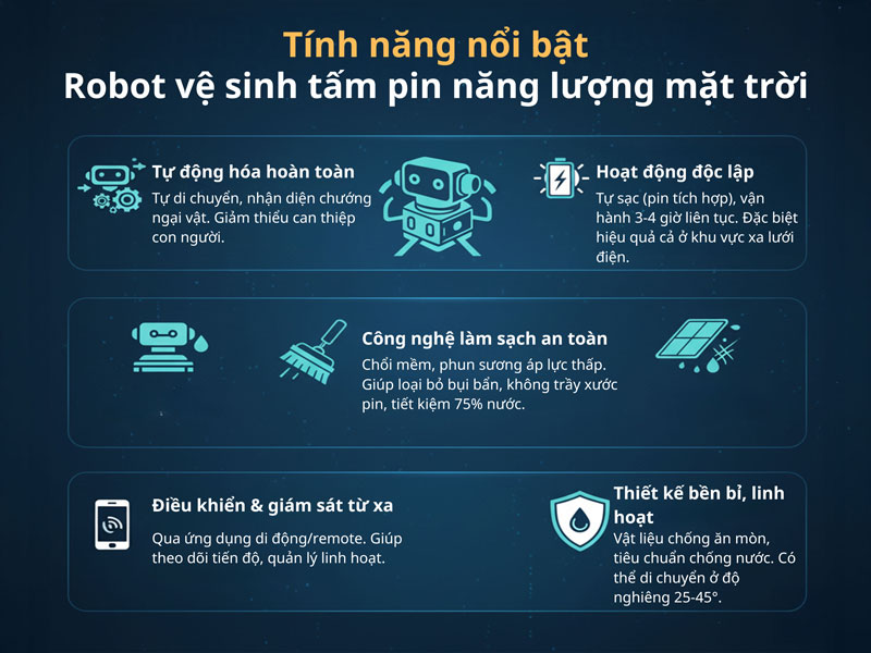 Tính năng nổi bật của robot vệ sinh pin