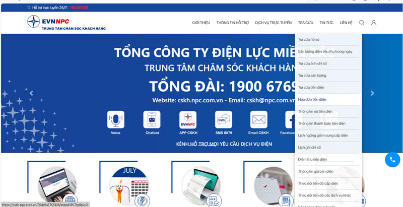 c&aacute;ch lấy m&atilde; ho&aacute; đơn tiền điện