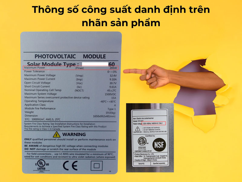 Công suất định danh là gì