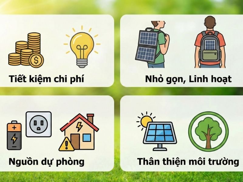 Ưu điểm của tấm pin năng lượng mặt trời 12V