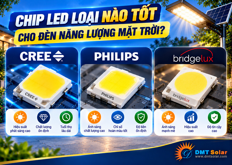Chip LED 5054 v&agrave; 7070 vẫn l&agrave; Chip LED đ&egrave;n năng lượng mặt trời tốt nhất