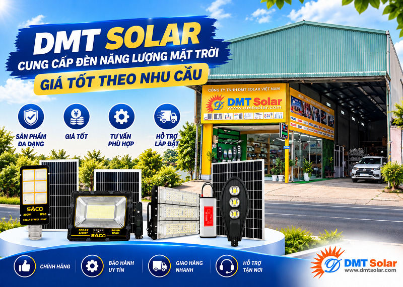 DMT Solar l&agrave; địa chỉ cung cấp đ&egrave;n năng lượng mặt trời chống nước chất lượng