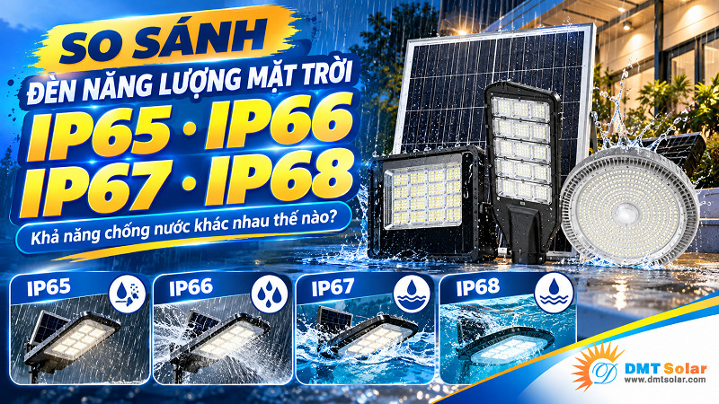 So s&aacute;nh đ&egrave;n năng lượng mặt trời IP65, IP66, IP67 V&agrave; IP68 sẽ gi&uacute;p bạn chọn đ&uacute;ng thiết bị chiếu s&aacute;ng