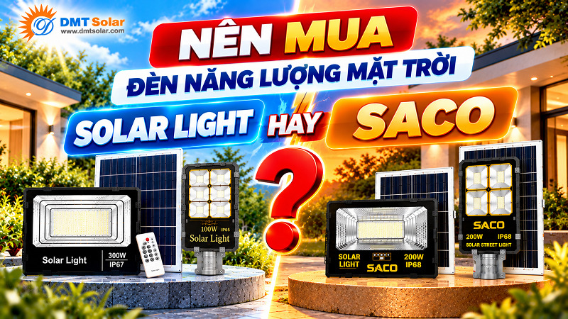 Việc n&ecirc;n mua đ&egrave;n năng lượng mặt trời Solar Light hay Saco c&ograve;n phụ thuộc v&agrave;o nhu cầu sử dụng