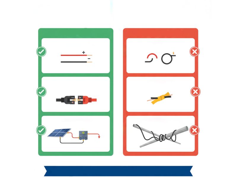 Hướng dẫn lắp tấm pin năng lượng mặt trời với dây chuyên dụng