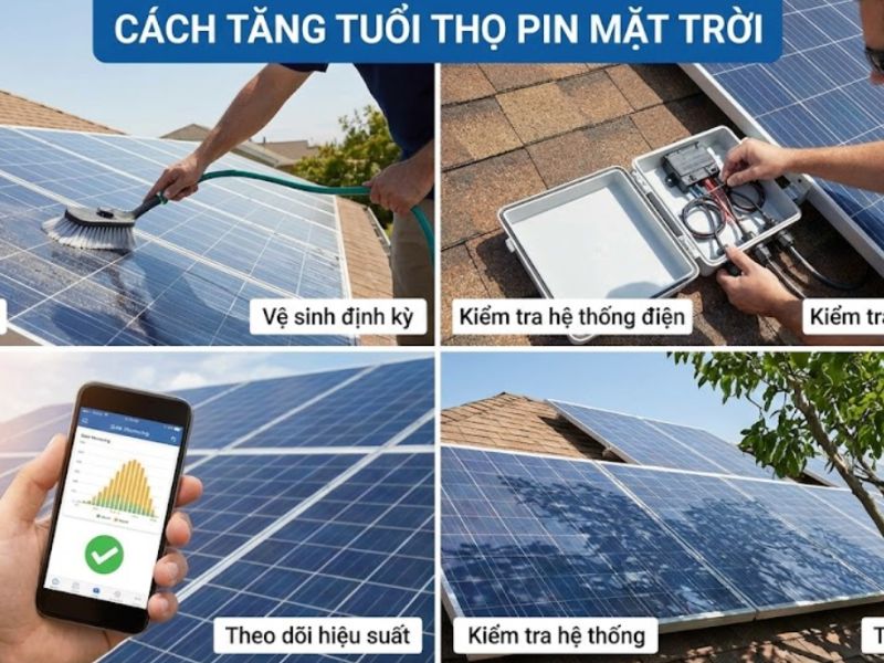 Cách làm tăng tuổi thọ pin năng lượng mặt trời
