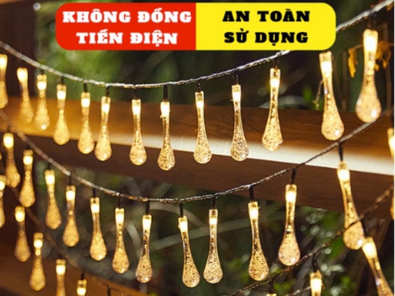 D&acirc;y đ&egrave;n LED trang tr&iacute; noel h&igrave;nh giọt nước mẫu LD05
