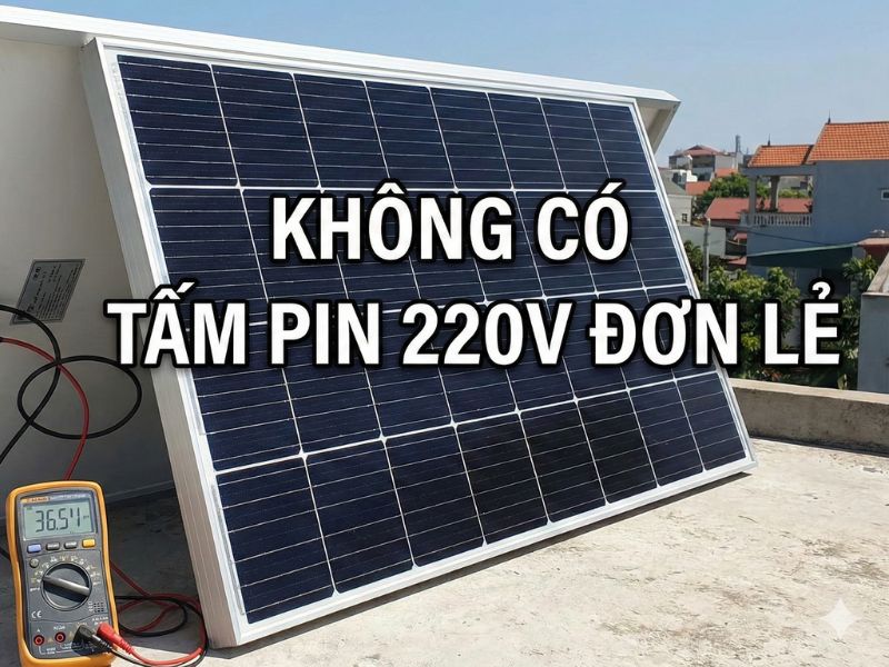 Pin năng lượng mặt trời 220V c&oacute; tr&ecirc;n thị trường hay kh&ocirc;ng?