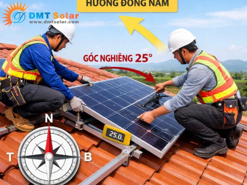 C&aacute;c lưu &yacute; lắp đặt điện năng lượng mặt trời hiệu quả