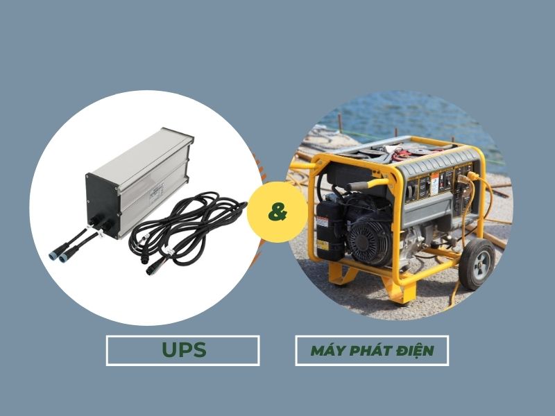 Sự kh&aacute;c biệt giữa UPS bộ lưu điện v&agrave; m&aacute;y ph&aacute;t điện