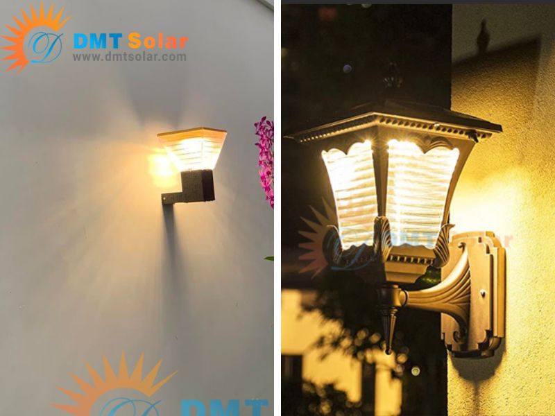 Mẫu đ&egrave;n &aacute;p tường năng lượng mặt trời trang tr&iacute; ban c&ocirc;ng