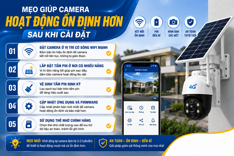 Mẹo gi&uacute;p camera hoạt động ổn định hơn