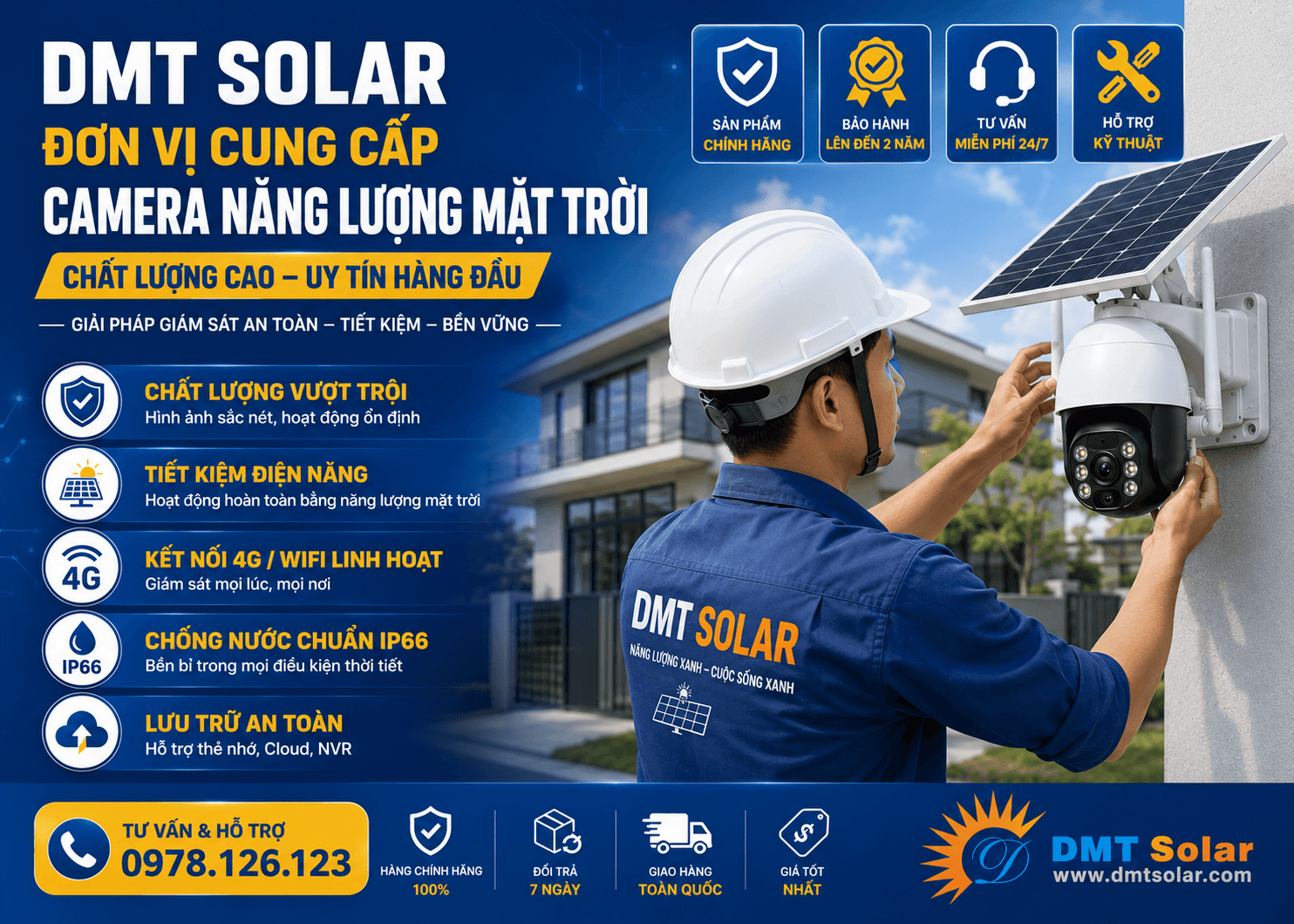 DMT Solar cung cấp camera năng lượng mặt trời chất lượng cao 