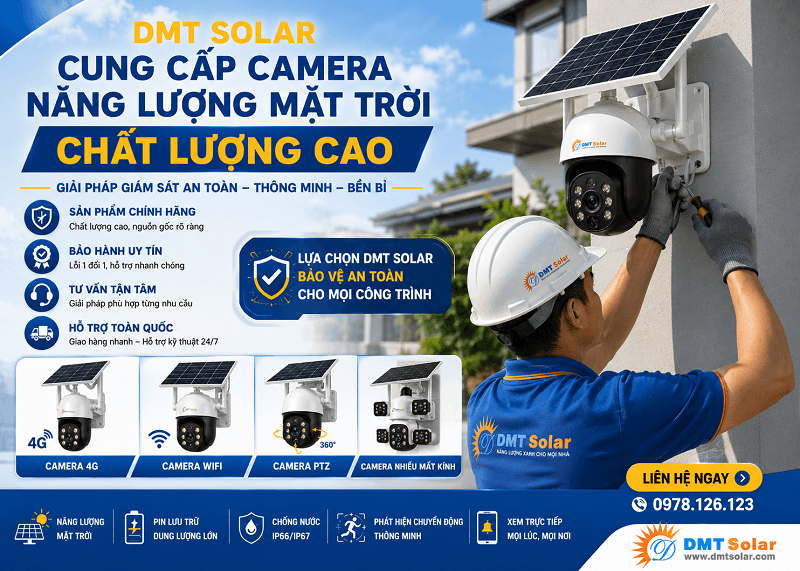 DMT Solar cung cấp camera năng lượng mặt trời ngo&agrave;i trời chất lượng
