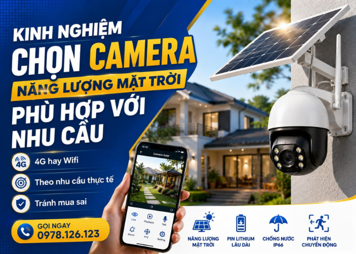 Kinh nghiệm chọn camera năng lượng mặt trời